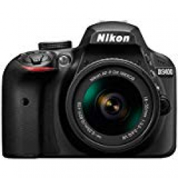 Nikon D3400 24.2MP Digital SLR (Black), AF-P DX NIKKOR 18-55mm f/3.5-5.6G VR Lens, AF-P DX NIKKOR 70-300mm f/4.5-6.3G ED VR Lens, 8GB Card, Camera Bag 