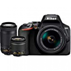 Nikon D3500 DX-Format DSLR Two Lens Kit with AF-P DX Nikkor 18-55mm f/3.5-5.6G VR & AF-P DX Nikkor 70-300mm f/4.5-6.3G ED (Black) 16 GB Class 10 SD Card and DSLR Bag