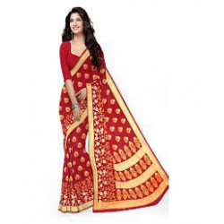 Minu Red Cotton Saree