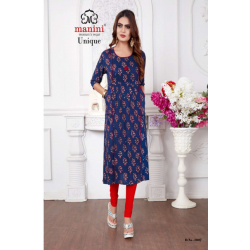 Minu Blue Cotton Kurti