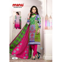 Minu Green Cotton Stitched Salwar Suits Kurti