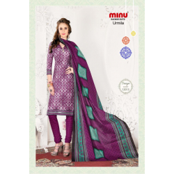 Minu Pink Printed Cotton Salwarsuit