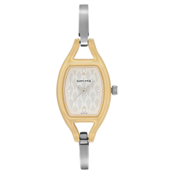 Pankh White Dial Metal Strap