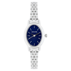 Blue Dial Silver Stainless Steel Strap Watch
