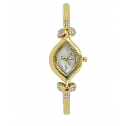 Raga Silver Dial Yellow Metal Strap Watch NK2012YM04