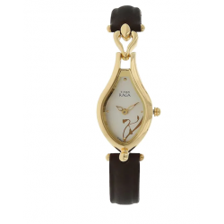 Raga White Dial Leather Strap Watch NK2457YL01