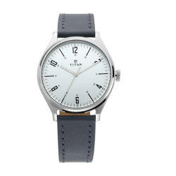Workwear Watch with Silver Dial & Blue Leather Strap