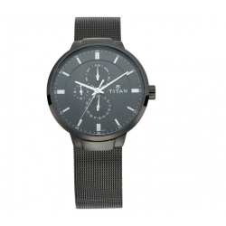 Workwear Black Dial Metal Strap Watch