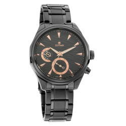 Voyager from Maritime - Multifunction Watch with Sea wave pattern on White Dial