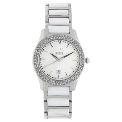 Silver Dial Steel & Ceramic Strap Watch