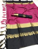 Original Soft Cotton Silk Saree (Code: 1AVS)ORIVI2NM13