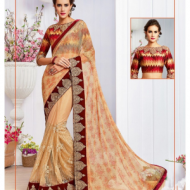 Skin colour saree SKIX4HWC42