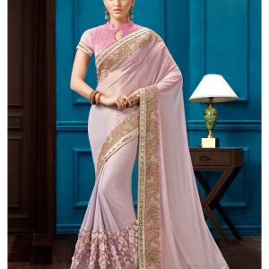 Pink colour saree 	PINC8AZU74