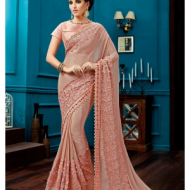 Pink colour saree PINOQZ4O9