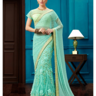 Sky blue colour saree SKYBV5MW3