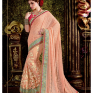 Skin colour saree 	SKIKAX2K58