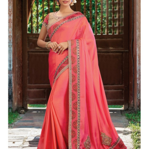 Red colour saree 	REDXFJB840