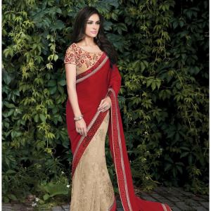 Mehroon colour saree MEHB0K4C80