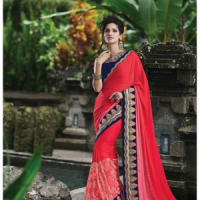 Red colour saree REDP8IDG53