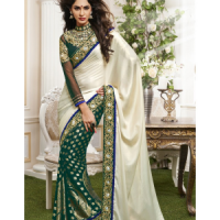 Green colour sareeGRE2U8O378