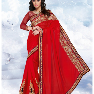 Red colour sareeREDEUZY188