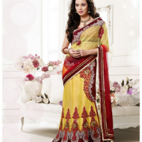 Yellow colour saree YELGHTTU0