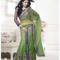 Green colour sareeGREUA8YS35