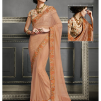 Orange  colour sareeORAQ914Y93