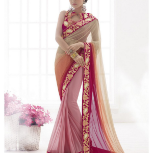 Pink colour saree PIN89WD280