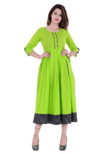 Women's Lovely Cotton Kurti SKU-KSRGRN-159 (Code: 1LL8)WOMH0UM137