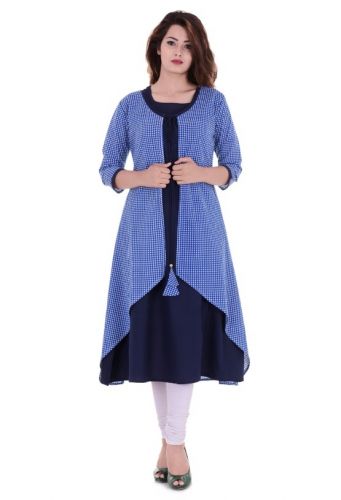 Women's Lovely Cotton Kurti SKU-KSRBLU-165 (Code: WOMAI0EN241LL7)