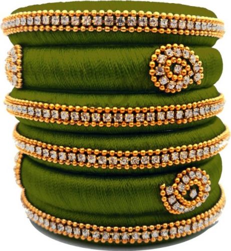 Silk Thread Bangle SKU-NAVYA9 (Code: 1JZG)SILPH5MD26