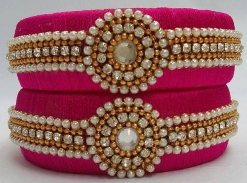 Silk Thread Bangle SKU-NAVYA43 (Code: 1JZD)SILPH5MD26