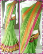 Doriya Cotton Saree (Code: 1AU2)DOR1WHFO7