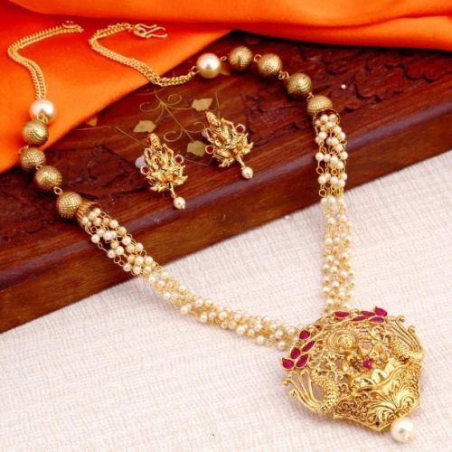 Admirable Necklace Set SKU-N72464GLDPAP022018 ADM3GHZ725 (Code: 1B3B)