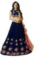 Semi-Stitched Lehenga Cholis birdblue (Code: JGXW)SEM1MY8399