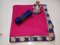 Cotton Chanderi Sarees (Code: TKWB)COTBRWJM25