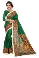 Elegant Cotton Sarees Vol-2 kk green (Code: AJSC)ELE10GQW70