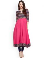 Stylish Crepe Kurti multi anarkali kurti (Code: 162P)STY4O75B62