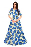 Colourful Women's Gown Sku : G087-Roshni Blue Gown (Code: 1A7B)COLT8BC88