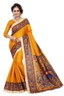 Elegant Cotton Sarees Vol-2 kk yellow (Code: GNUM) ELEFMGT892