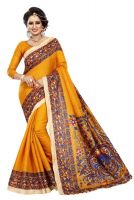 Elegant Cotton Sarees Vol-2 kk yellow (Code: GNUM) ELEFMGT892