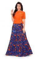 Fashionable Lehenga Sku : LA79-Bali Orange (Code:FASYKHUY1)FASYKHUY1