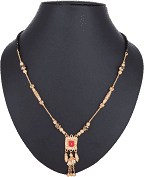 Pankh Gold Platted Red Diamond Mangalsutra MS-110 Brass MangalsutraPANQ8MY370