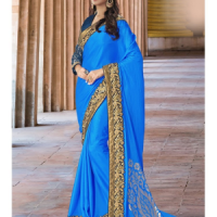 Blue colour  fancy sareeBLUJ0OXI16