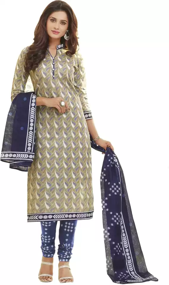 Miraan Cotton Printed Kurta & Churidar Material  (Un-stitched)MIRFU0AS99